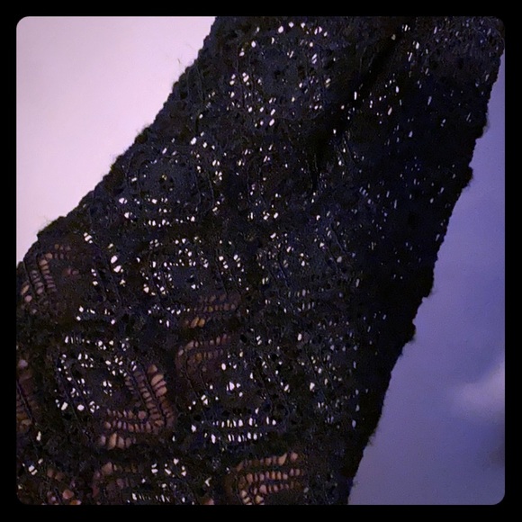 BCBG Max Azeris Black Bodycon Velma Eyelet Dress S - Picture 6 of 8